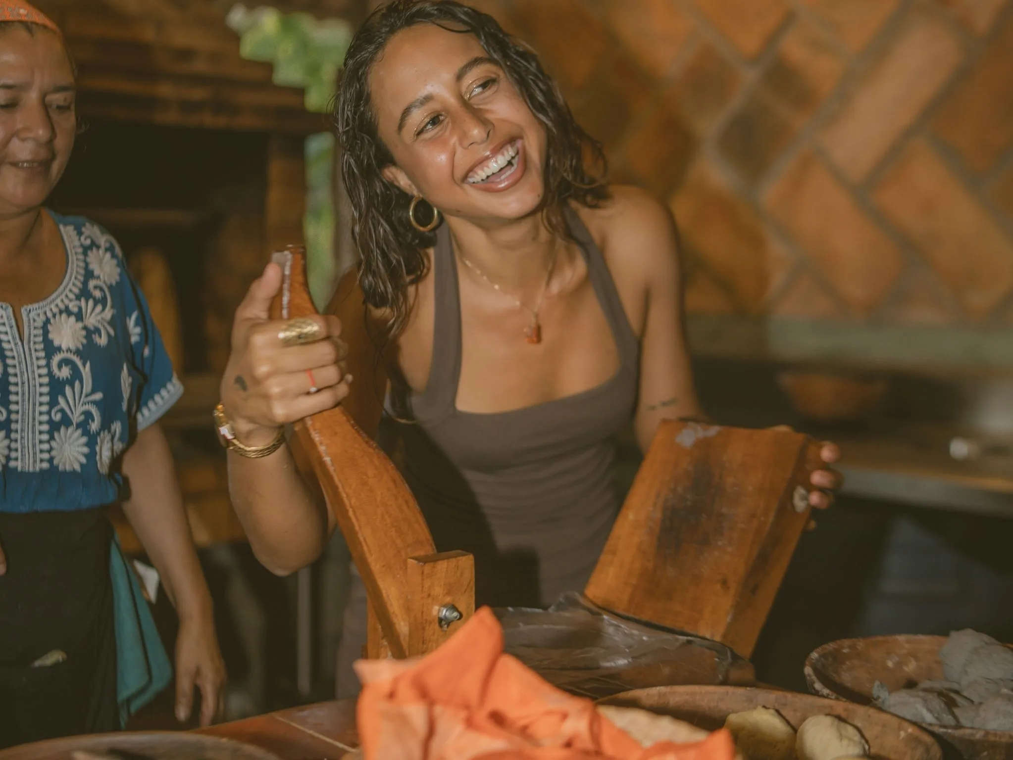 Happy guests at Cachasol Farm Distillery cooking class near Sayulita