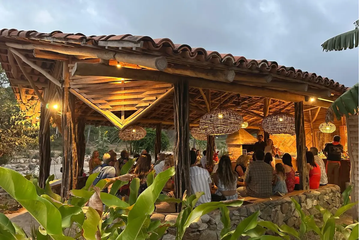 Dinner at the Cachashade Bar and comedor, Cachasol Farm Distillery